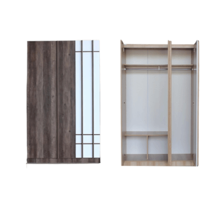 ชุดห้องนอน + ที่นอน PVC 6 ฟุต WISDOM DESIGN FURNITURE รุ่น NANA-S สี มอคค่า/ขาว ลิ้นชักท้ายเตียง_2